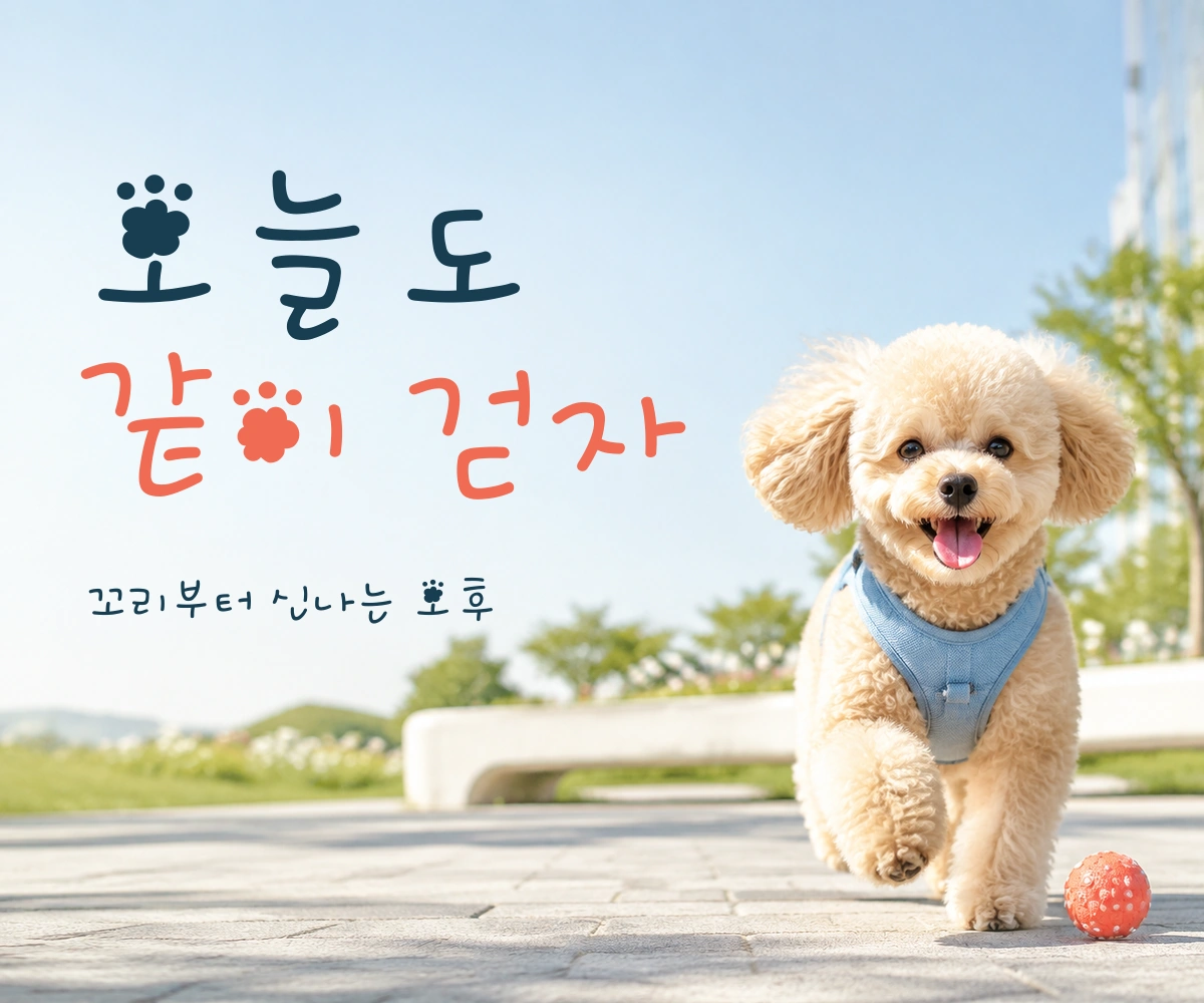 무료폰트 푸들 활용 예시