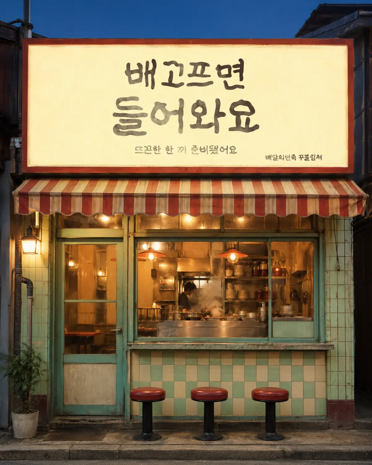 무료폰트 배달의민족 꾸불림체 활용 예시
