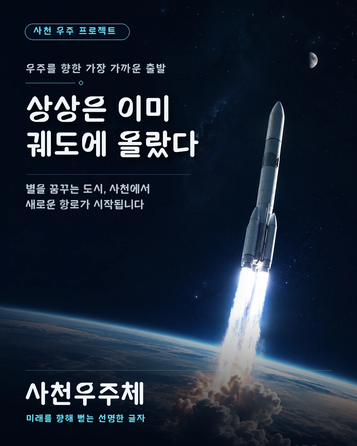 무료폰트 사천우주체 활용 예시